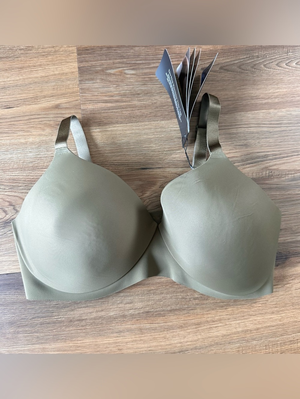 Join-Eby Women's Pain Free T Shirt Bra 40D Green Wirefree 3D No Side Bulge NWT